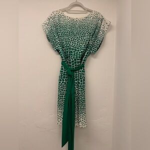 Eliza J Emerald and Ivory Patterned Dress